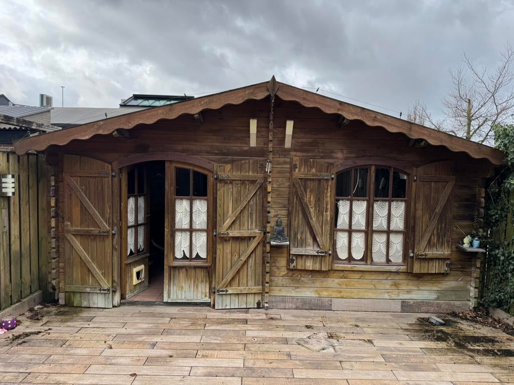 Schuur/tuinhuis afm. +- 5100x6100, Tuin en Terras, Ophalen, Zo goed als nieuw, 250 tot 500 cm