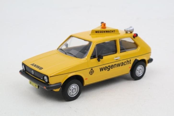1:43  Volkswagen Golf 1 ''ANWB''  -  Thema Toys, Hobby en Vrije tijd, Modelauto's | 1:43, Nieuw, Auto, Overige merken, Ophalen of Verzenden