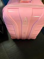 zeer mooie roze koffer, Sieraden, Tassen en Uiterlijk, Koffers, Hard kunststof, 45 tot 55 cm, Zo goed als nieuw, Slot