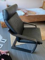 Fauteuil met ledere bekleding, Huis en Inrichting, Ophalen, Zo goed als nieuw, Hout