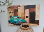 Schilderij Cuba 120 x 80, Ophalen of Verzenden, Zo goed als nieuw, Schilderij, 100 tot 125 cm
