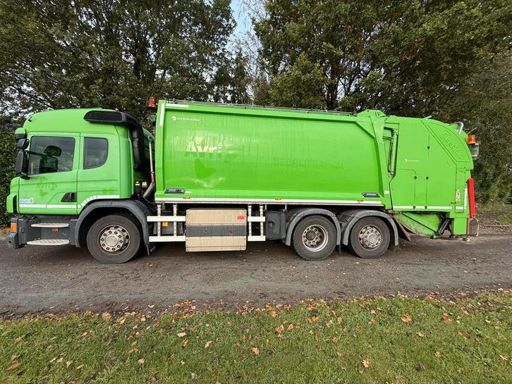 Scania vuilniswagen CNG – Geesinknorba GPMIII V 22H25, Auto's, Vrachtwagens, Particulier, Scania, CNG (Aardgas), Euro 6, Automaat