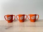 Oranje cup a soup mokken - set van 3, Ophalen of Verzenden, Zo goed als nieuw, Overige stijlen, Kop(pen) en/of Schotel(s)