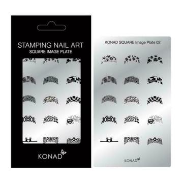 KONAD Square nagel stempelplaat 02 ' FRENCH MANICURE ' beschikbaar voor biedingen