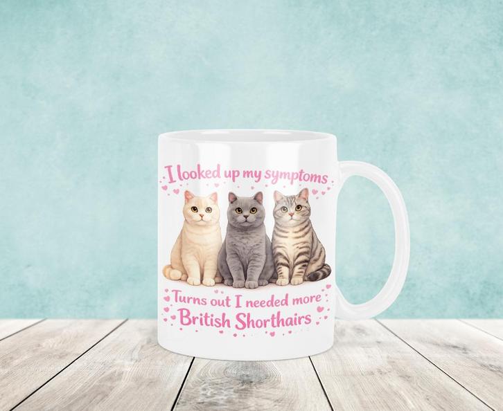 More British Shorthairs - Brits Korthaar Mok, Huis en Inrichting, Keuken | Servies, Nieuw, Kop(pen) en/of Schotel(s), Overige stijlen