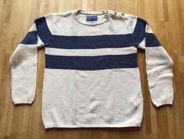 Zara knitwear trui wit blauw gestreept maat 134 beschikbaar voor biedingen