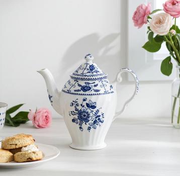 Antieke Johnson Brothers blauwe Indies theepot | 00006 beschikbaar voor biedingen
