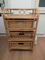 Rotan opbergkastje met mandjes, Huis en Inrichting, Kasten | Ladekasten, Ophalen of Verzenden, Zo goed als nieuw, 25 tot 50 cm
