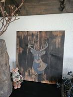 Schilderij hert, Huis en Inrichting, Woonaccessoires | Schilderijen, Tekeningen en Foto's, Ophalen, 50 tot 75 cm, Nieuw, Schilderij