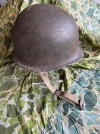 Originele M1 helm – WO2 – Front seam, fixed bails, Verzamelen, Militaria | Tweede Wereldoorlog, Ophalen of Verzenden, Landmacht