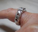 Zilveren massieve Otazu ring met heldere steen nr.833, Sieraden, Tassen en Uiterlijk, Ringen, Verzenden, Zo goed als nieuw, 17 tot 18