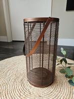 Windlicht/ kaarsenhouder brons 35 cm hoog, Huis en Inrichting, Woonaccessoires | Kandelaars en Kaarsen, Overige kleuren, 25 tot 50 cm