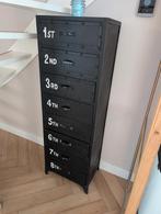 Vintage Industriële Ladekast - Metaal Zwart, Huis en Inrichting, Ophalen, Gebruikt, 5 laden of meer, 50 tot 100 cm
