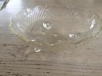 Antieke waaierglas fruittest op pootjes., Ophalen of Verzenden