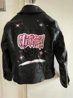 Monnalisa lederlook jasje met aparte achterkant 9 jaar., Meisje, Ophalen of Verzenden, Zo goed als nieuw, Monnalisa