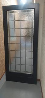 Binnendeur of buitendeur met glas in lood, Doe-het-zelf en Verbouw, Glas, 80 tot 100 cm, Zo goed als nieuw, Ophalen