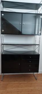 Deense modulaire design kast Denka, Ophalen, Gebruikt, Glas, Modulaire kast