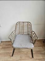 Rotan Stoel met Kussen, Huis en Inrichting, Stoelen, Ophalen, Gebruikt, Riet of Rotan, Eén