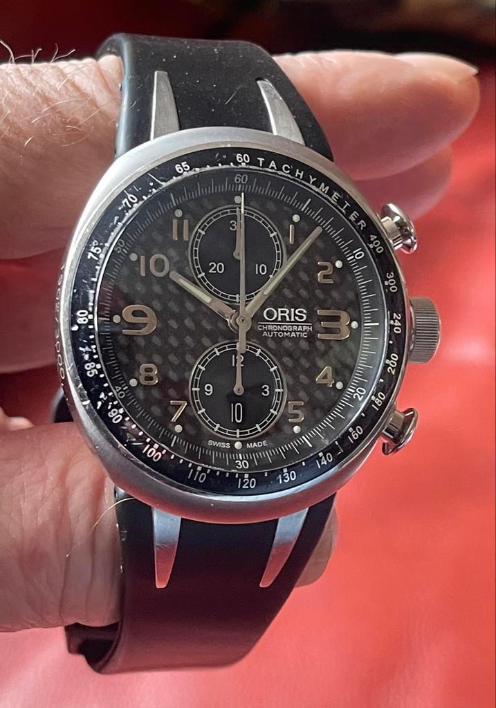 ORIS TT3 Chronograaf Williams, Sieraden, Tassen en Uiterlijk, Horloges | Heren, Gebruikt, Polshorloge, Overige merken, Staal, Overige materialen