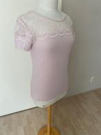 T-Shirt kant roze maat M van H&M shirt kanten top, Maat 38/40 (M), Divided, Ophalen of Verzenden, Roze