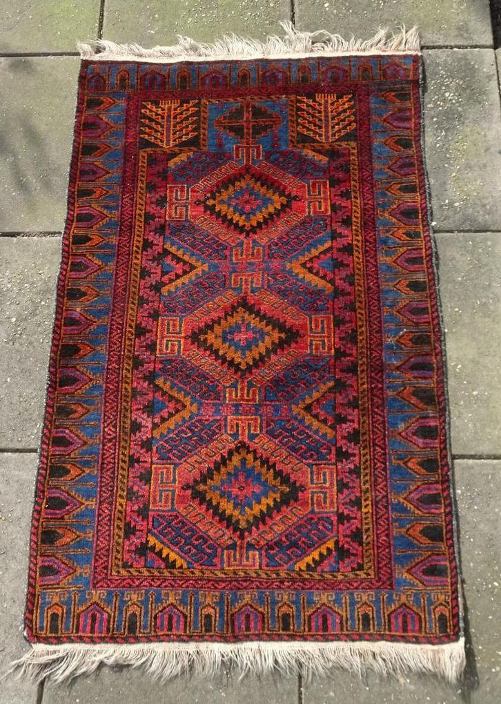 Perzisch Iran handgeknoopt vloerkleed tapijt kleed 86x135 cm, Antiek en Kunst, Antiek | Kleden en Textiel, Ophalen