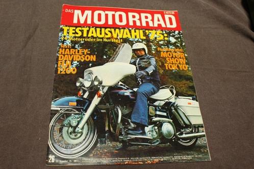 das Motorrad december 1975 Harley Davidson FLH1200 AMF test, Boeken, Motoren, Gelezen, Ophalen of Verzenden