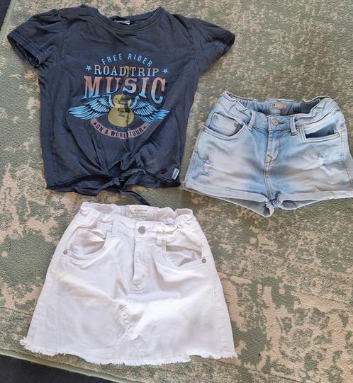 Set 3 stuks mt 140 shirt Retour, shortTB en rok Tom Tailor, Kinderen en Baby's, Kinderkleding | Maat 140, Zo goed als nieuw, Meisje