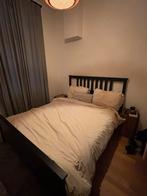 Ikea Hemnes bed 160x200 - ophalen 12/14 december, Ophalen, Gebruikt, Zwart, Tweepersoons