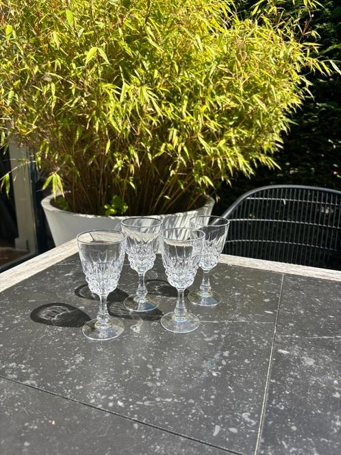Kristallen wijnglazen Cristal d’Arques,vintage,zgan, Antiek en Kunst, Antiek | Glas en Kristal, Ophalen of Verzenden