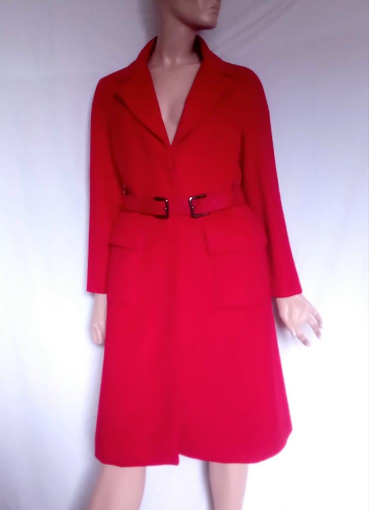 PAULA KA Mantel , Maat 38 - 40 , WOL , CASHMERE, Verzenden, Zo goed als nieuw, Maat 38/40 (M), Rood