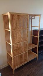 Nordiska kledingkast, Ophalen, Met deur(en), 100 tot 150 cm, Bamboe