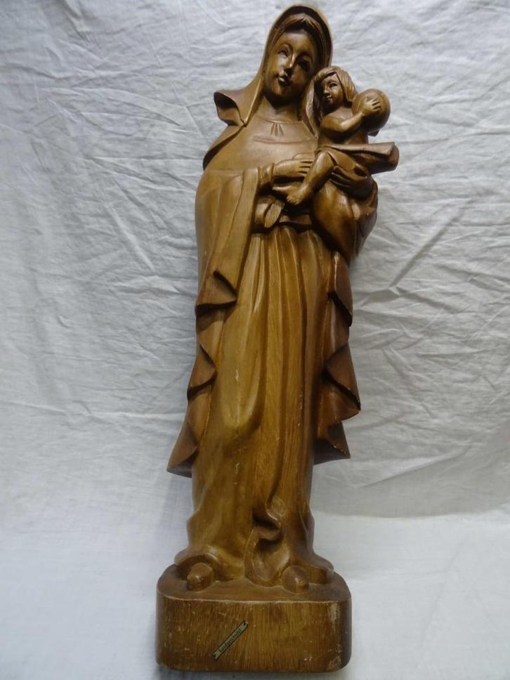 100151=Maria met het Kindje, hout.   1111, Antiek en Kunst, Antiek | Religie, Ophalen of Verzenden