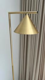 Vloerlamp - Staande Lamp - Goud met Zwart Marmer Voet, Huis en Inrichting, Lampen | Vloerlampen, Ophalen of Verzenden, Zo goed als nieuw