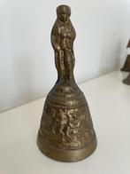 D340 Tafelbel Tafelbelletje Zware Koperen Jagers Bel, Antiek en Kunst, Curiosa en Brocante, Ophalen of Verzenden