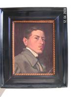 Hubert Bekman olieverf op bord (paneel) Zelfportret uit 1940, Antiek en Kunst, Ophalen of Verzenden