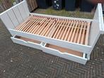 Bed, met bakken eronder, Gebruikt, 90 cm, Eenpersoons, Wit