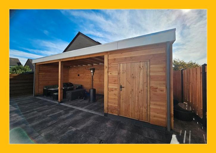 Overkappingen, tuinhuis, carporte timmerbedrijf Menflex, Tuin en Terras, Overige Tuin en Terras, Zo goed als nieuw, Ophalen of Verzenden