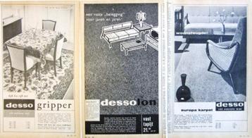 3 vintage advertenties reclames van Desso tapijt 1960 beschikbaar voor biedingen