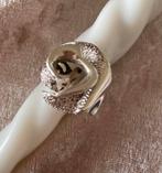 Zilveren ring maat 19   €35.00 roos, 19 tot 20, Ophalen of Verzenden, Zo goed als nieuw, Dame