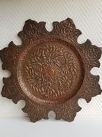 Antiek koperen bord, Perzië, fijn drijfwerk, Ophalen of Verzenden