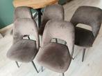 5 fijne eetkamerstoelen, Ophalen, Zo goed als nieuw, Grijs, Vijf, Zes of meer stoelen