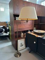 Mooie brocante, antieke, vintage schemerlamp, messing, Ophalen, Gebruikt, -, 100 tot 150 cm