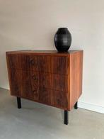 Midcentury vintage Zweeds palissander ladekastje, Ophalen, Minder dan 50 cm, Gebruikt, 3 of 4 laden