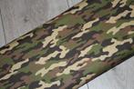 100% poplin katoen stof - By poppy camouflage groen #3655, Hobby en Vrije tijd, Stoffen en Lappen, 120 cm of meer, Ophalen of Verzenden
