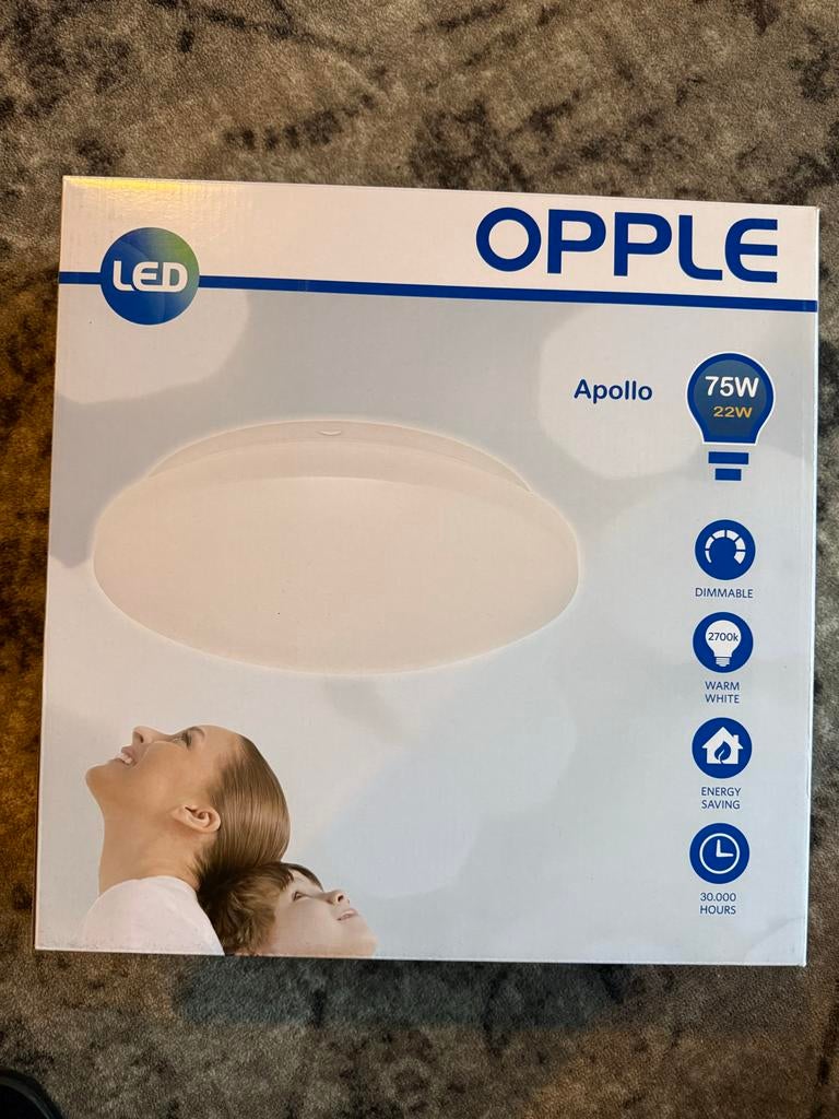 Moderne Plafondlamp - Nieuw in doos, Huis en Inrichting, Ophalen of Verzenden, Nieuw, Kunststof