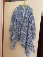 Gehaakt blauw vest, Ophalen of Verzenden, Zo goed als nieuw, Maat 42/44 (L), Blauw