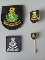 Set emblemen Marechaussee Defensiestaf, Embleem of Badge, Nederland, Ophalen of Verzenden, Marechaussee