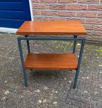 Leuk Pastoe Tafeltje ( vintage retro mid century Braakman ), Minder dan 45 cm, Minder dan 55 cm, Gebruikt, Metaal of Aluminium