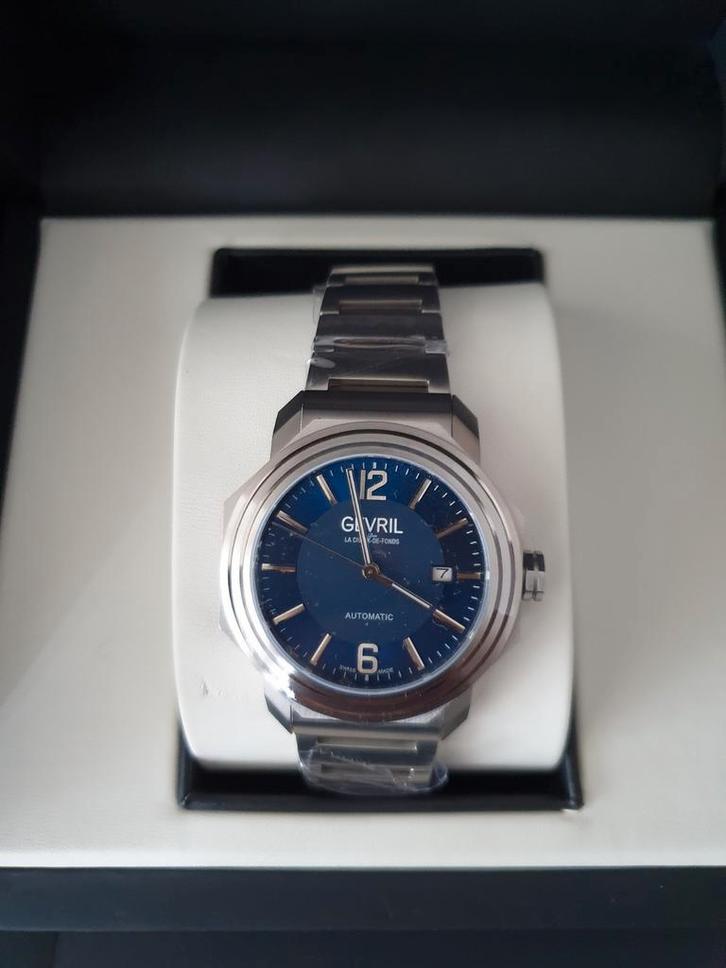 Gevril Roosevelt 46534B Swiss Made $4000, Sieraden, Tassen en Uiterlijk, Horloges | Heren, Overige merken, Staal, Staal, Ophalen of Verzenden