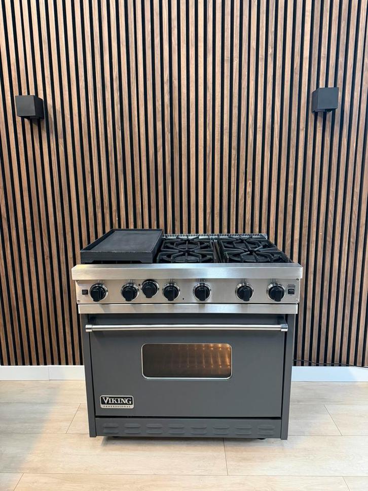 Mooie Viking Professionele Fornuis 91 cm (Gratis bezorgen), Witgoed en Apparatuur, Fornuizen, Gebruikt, Vrijstaand, Gas, 5 kookzones of meer